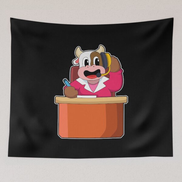 Item preview, Cow as Secretary with Table designed and sold by Snabdesign84.