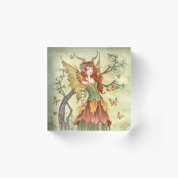 Golden Apple Acrylic Block