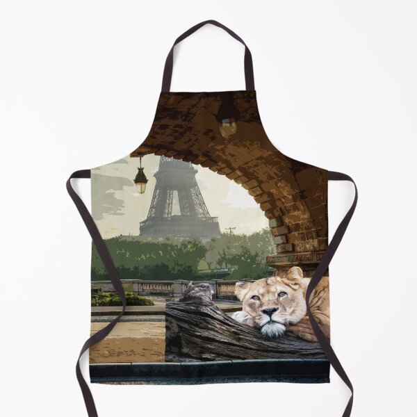 Item preview, Lion Lioness Wildlife Predator France Eiffel Tower designed and sold by Anuchartl.