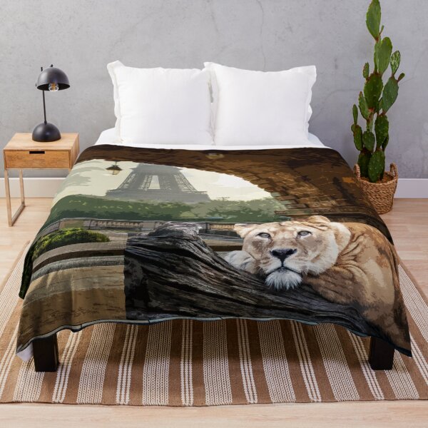 Item preview, Lion Lioness Wildlife Predator France Eiffel Tower designed and sold by Anuchartl.