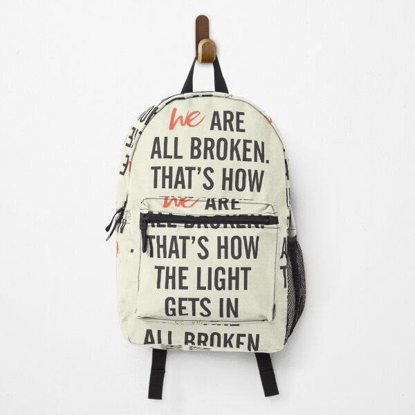 Item preview, Ernest Hemingway quote, we are all broken, motivation, inspiration, getting over, difficulties, character, personality, designed and sold by Spallutos.