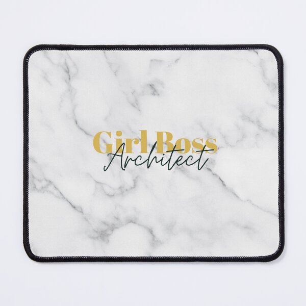 Girl Boss Architect in Marble Mouse Pad
