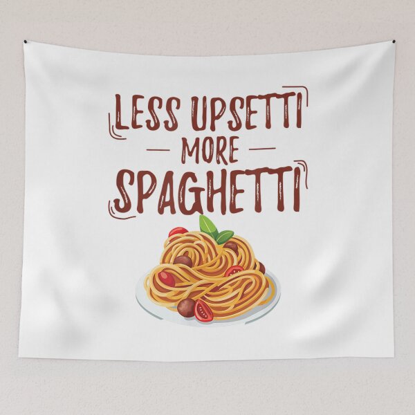 Item preview, Less Upsetti More Spaghetti Pasta Lover Gift designed and sold by MikkiVEvans.