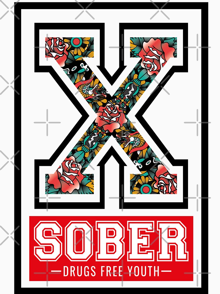 xSOBERx Essential T Shirt for Sale by phildistress Redbubble 