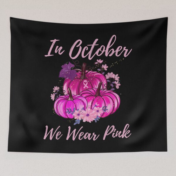 Item preview, In October We Wear Pink Pumpkin Breast Cancer Awareness designed and sold by MikkiVEvans.