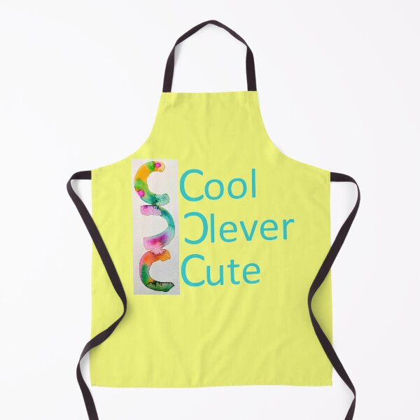 Item preview, CoolCleverCute classic logo in beautiful pastel turquoise, pink, and yellow colors designed and sold by CoolCleverCute.