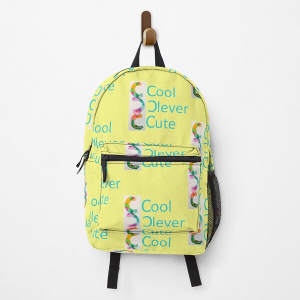 Item preview, CoolCleverCute classic logo in beautiful pastel turquoise, pink, and yellow colors designed and sold by CoolCleverCute.
