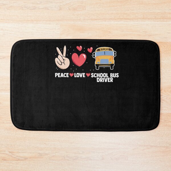 Item preview, Peace Love A Yellow School Bus Driver Driving Students designed and sold by Nessshirts.