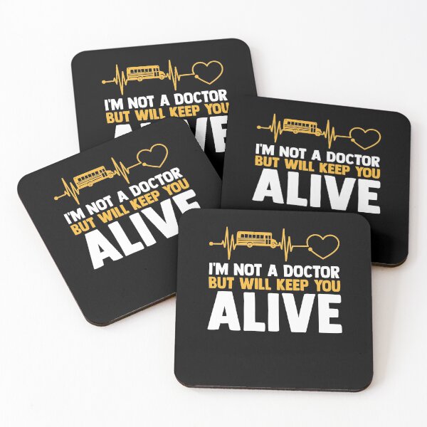 Item preview, I'm Not A Doctor A Yellow School Bus Driver Driving Students designed and sold by Nessshirts.