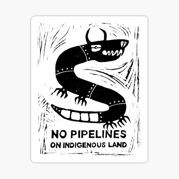 No Pipelines! Indigenous People Sticker