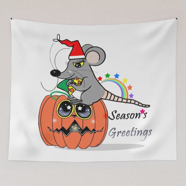 Item preview, Season's greetings - rat  designed and sold by Shirley cute art .