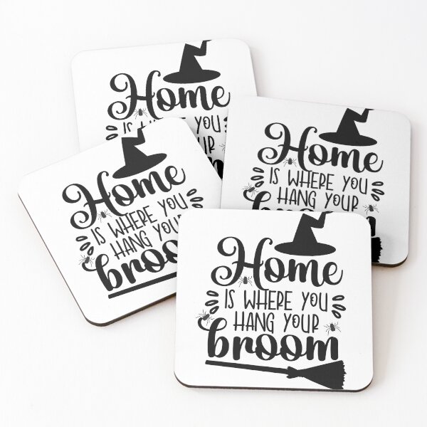 Item preview, Home Is Where You Hang Your Broom - Cute Halloween designed and sold by Vero De.