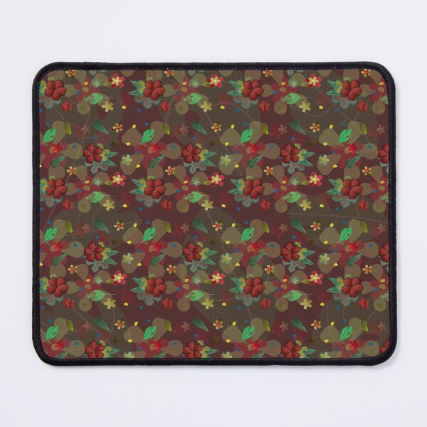 Item preview, Modern Floral Textures Print on Chocolate designed and sold by Stephanie Little.