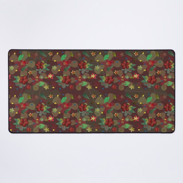 Item preview, Modern Floral Textures Print on Chocolate designed and sold by Stephanie Little.