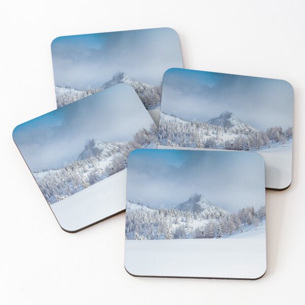 Item preview, Cloudy Winter Snow View in ALPS Mountain designed and sold by JoyforU.