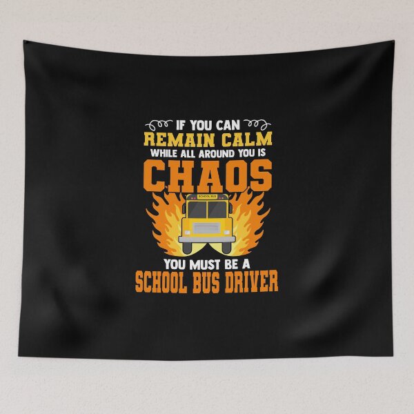 Item preview, The Yellow School Bus Driver Driving A Chaos Student Vehicle designed and sold by Nessshirts.