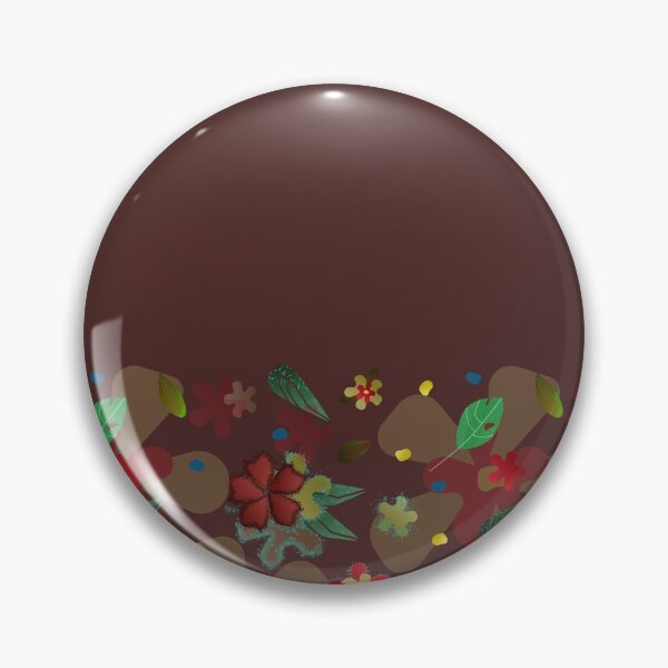 Item preview, Modern Floral Textures Border Print on Chocolate designed and sold by Stephanie Little.