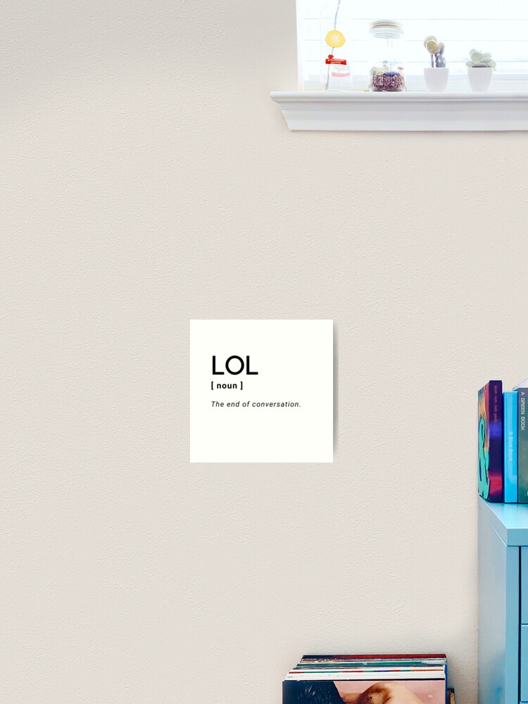 LOL definition Sticker for Sale by Amine-Creation