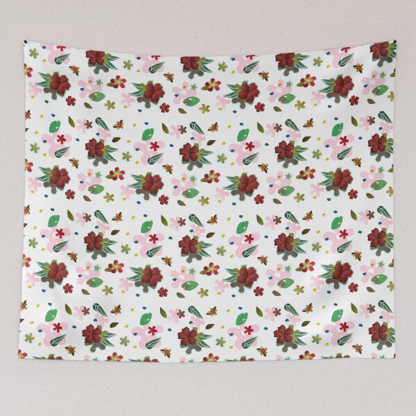 Item preview, Modern Floral Textures Print on  white designed and sold by Stephanie Little.
