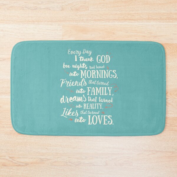 Item preview, Thank God, every day, quote for inspiration, motivation, overcome, difficulties, typography, illustration, pale blue version n° 1 designed and sold by Spallutos.