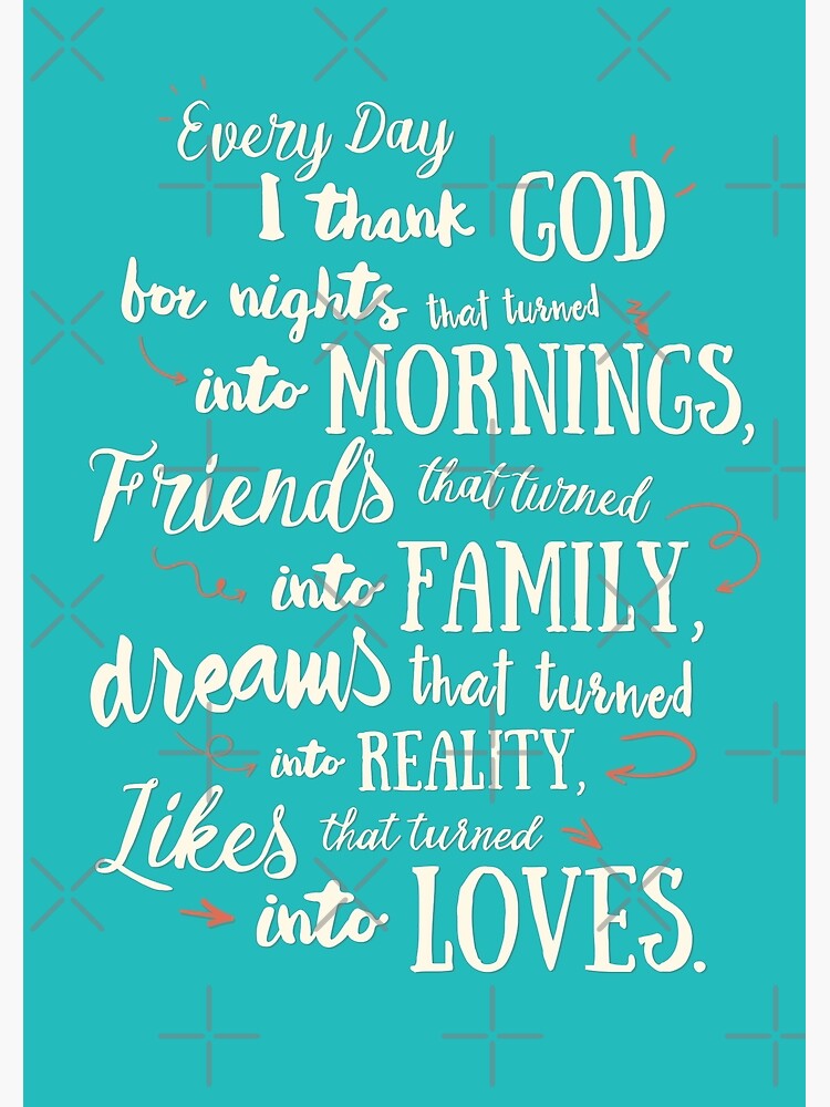 Carte De Vœux Dieu Merci Chaque Jour Citation Pour Inspiration Motivation Vaincre Difficultes Typographie Illustration Version Bleu Pale N 1 Par Spallutos Redbubble