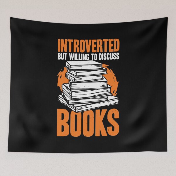 Item preview, Introverted But Willing To Discuss Books designed and sold by Marcid95.