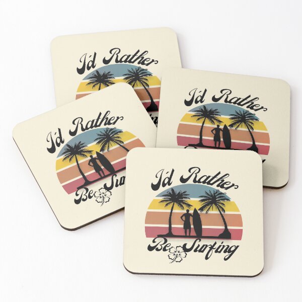 Item preview, Id rather be Surfing - I would rather be surfing - Rerto sun set - Surfer sun set - Chasing Sunsets designed and sold by MinimalSketches.