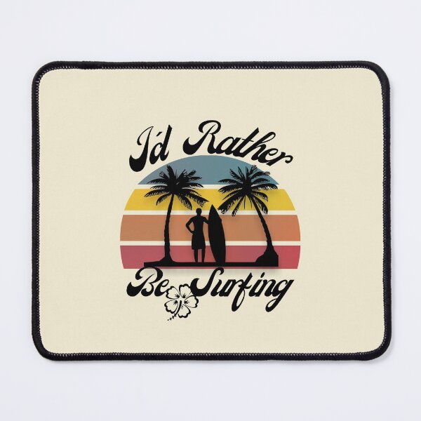 Item preview, Id rather be Surfing - I would rather be surfing - Rerto sun set - Surfer sun set - Chasing Sunsets designed and sold by MinimalSketches.
