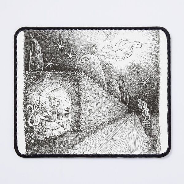Item preview, ”The secret garden” ~ Hari&Musci Series ~ Ink art illustration (black version) designed and sold by WalkOnTheMoss.