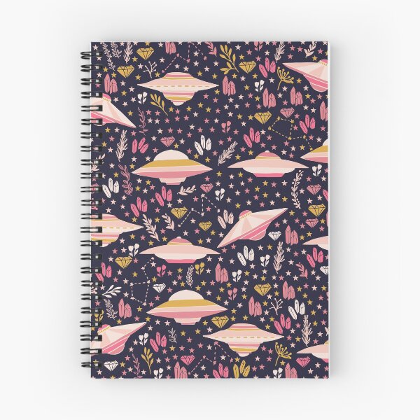 Item preview, Pink UFO Pattern with stars and crystals designed and sold by kapotka.