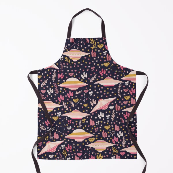 Item preview, Pink UFO Pattern with stars and crystals designed and sold by kapotka.