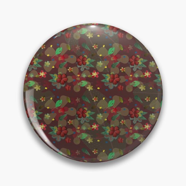 Item preview, Modern Floral Textures Print on Chocolate designed and sold by Stephanie Little.