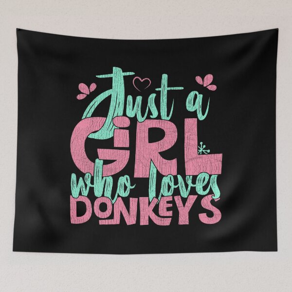 Item preview, Just A Girl Who Loves Donkeys Farmer Gift print designed and sold by theodoros20.