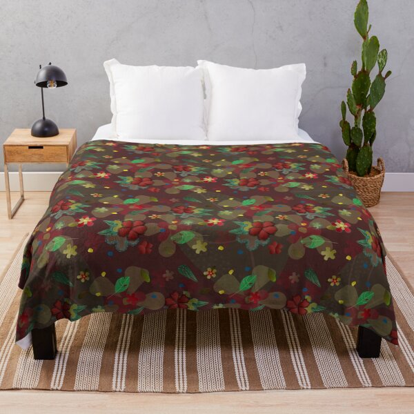 Item preview, Modern Floral Textures Print on Chocolate designed and sold by Stephanie Little.