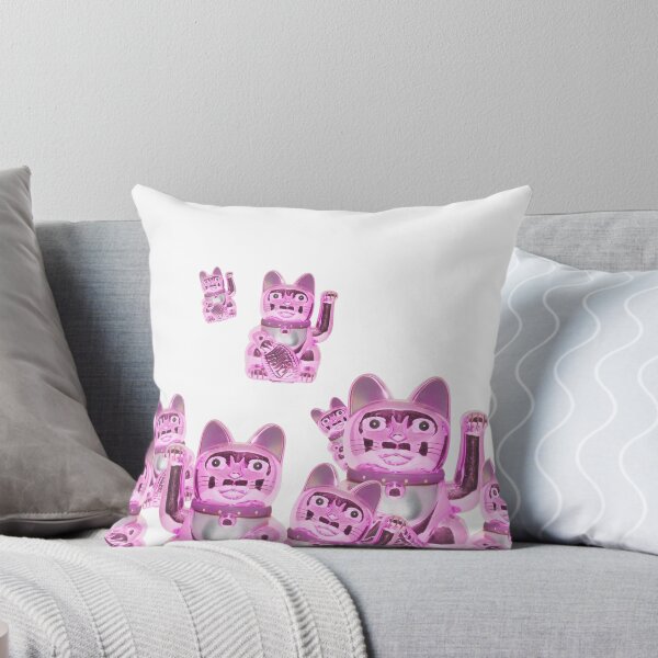 Item preview, Japanese Pink Maneki Neko Vaporwave Luck Charm  designed and sold by ShirtVibes.