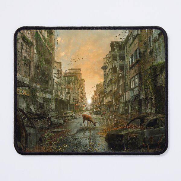 Item preview, postapocaliptic dark city matte painting designed and sold by andybukett.