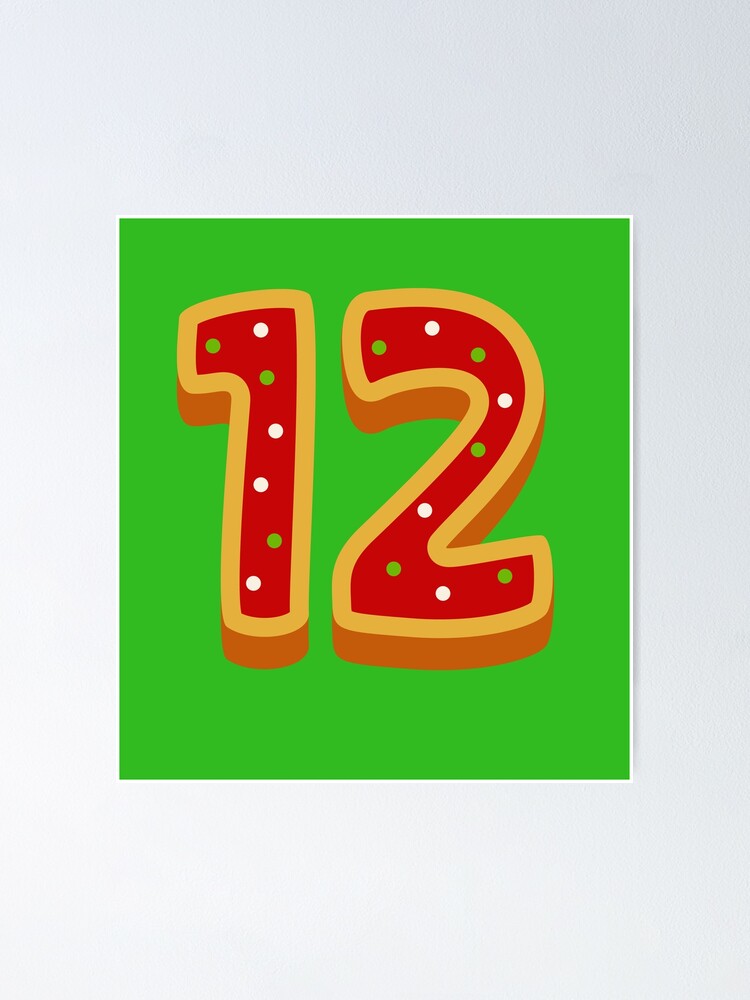 "12 Days until Christmas" Poster for Sale by HolidayGems Redbubble