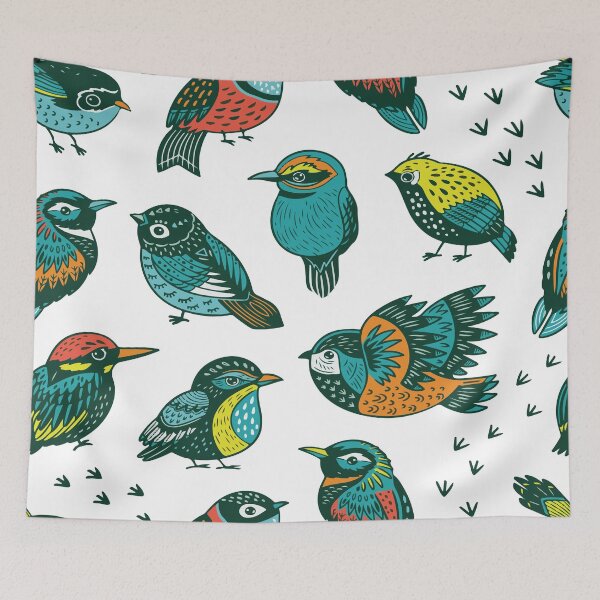 Item preview,  Everybirdy Pattern Hand drawn tropical bird  designed and sold by HichamMissiame.