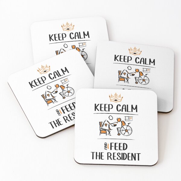 Item preview, Keep calm and feed the resident - Nursing Assistants, Caregivers. Man in a Wheelchair. designed and sold by funnycolors.