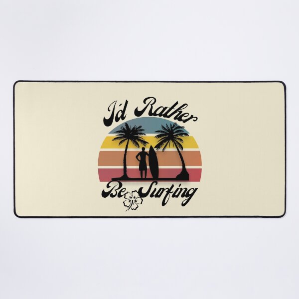Item preview, Id rather be Surfing sticker - I would rather be surfing - Rerto sun set - Surfer sun set - Chasing Sunsets designed and sold by MinimalSketches.
