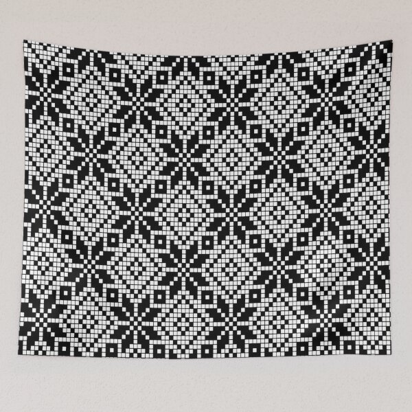 Item preview, Grid Paper White and Black Geometric Nordic Pattern designed and sold by taiche.