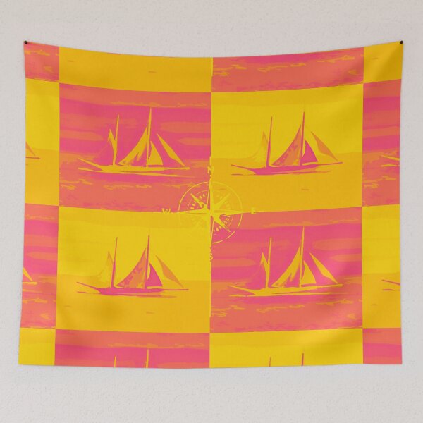Item preview, Go With The Wind Yacht Sail At Sunset Compass designed and sold by SpiritGifts.