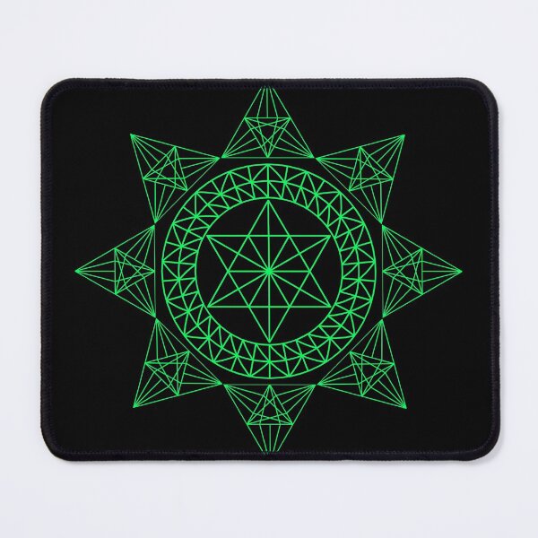 Item preview, Green geometric mandala designed and sold by Seoul26.