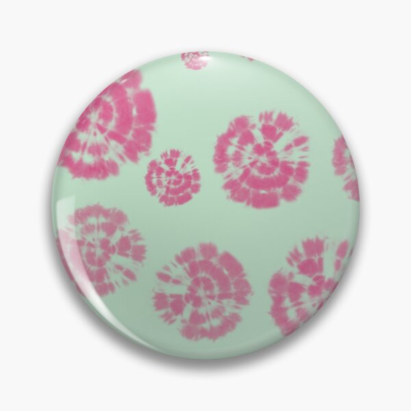 Item preview, Tie Dye Circles in Fuchsia Fedora Pink/ Magenta on Light Green Background designed and sold by nabeArtist.