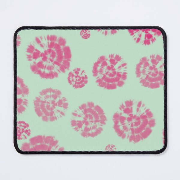 Item preview, Tie Dye Circles in Fuchsia Fedora Pink/ Magenta on Light Green Background designed and sold by nabeArtist.