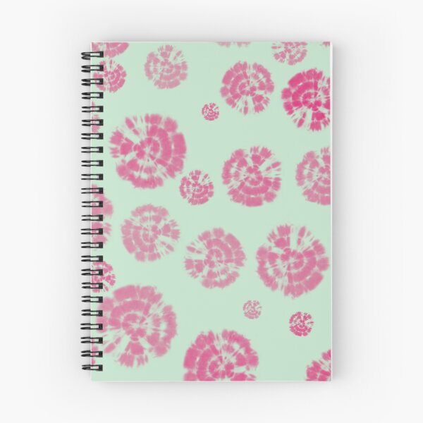 Item preview, Tie Dye Circles in Fuchsia Fedora Pink/ Magenta on Light Green Background designed and sold by nabeArtist.