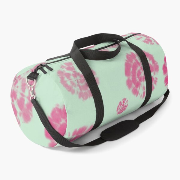 Item preview, Tie Dye Circles in Fuchsia Fedora Pink/ Magenta on Light Green Background designed and sold by nabeArtist.