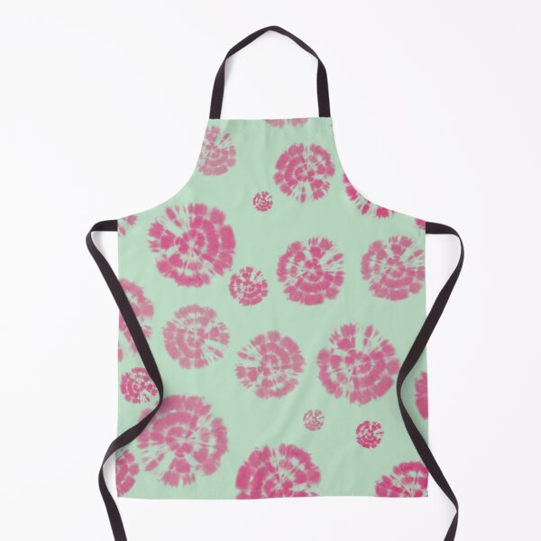 Item preview, Tie Dye Circles in Fuchsia Fedora Pink/ Magenta on Light Green Background designed and sold by nabeArtist.