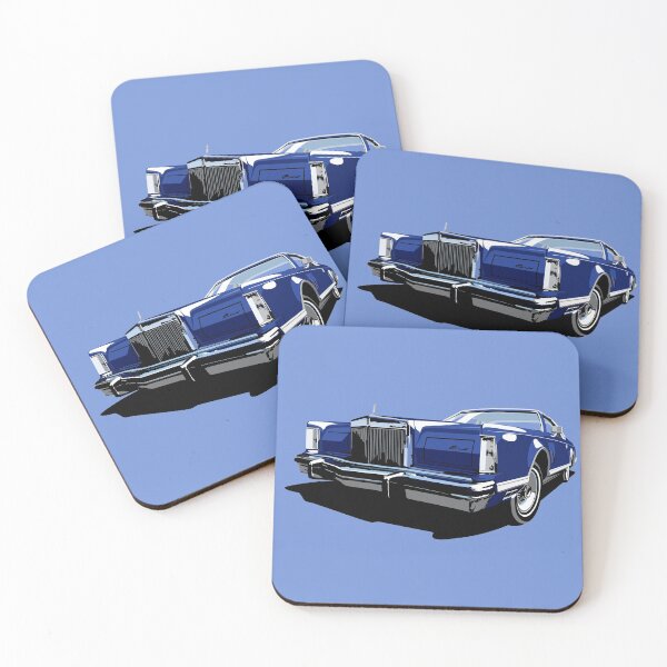 Item preview, 1970s Lincoln Continental in dark blue designed and sold by candc-retro.