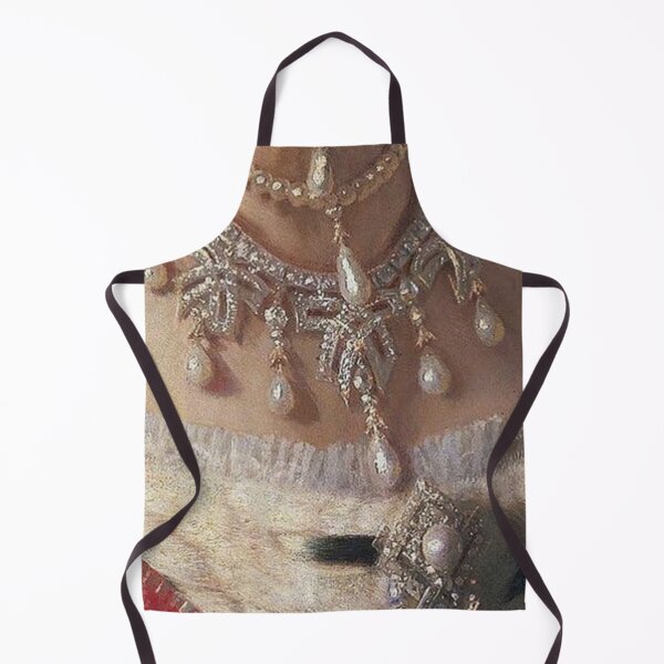 Item preview, Gorgeous Renaissance Painting of a Bejeweled Pearl and Diamond Chocker Necklace designed and sold by Bellathewilde.